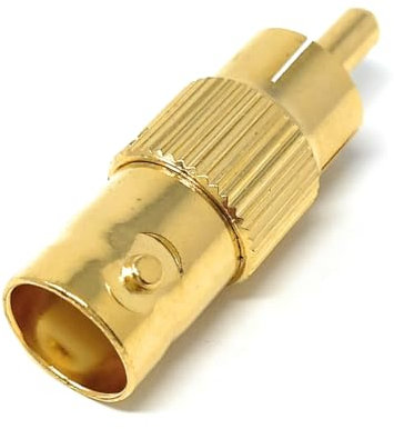 DRUT 1pcs. BNC Female to RCA Phono Male Plug Connector CCTV Camera Cable Video Adapter Gold Connectors Gold
