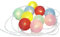 ValueLights | Set of 10 Battery Powered Colourful Ball Fairy String Lights, Decoration Fairy Lights, String Lights for Kids Bedroom | Wall Lights & Home Improvements Essential