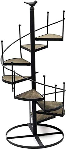 Blumentopf-Pflanzenständer, 8-lagiger Blumenständer aus Metall mit Wendeltreppe, verwendet für die Dekoration von Balkonen und Gärten im Freien, geeignet für kleine Topfpflanzen, 2 Farben Bl