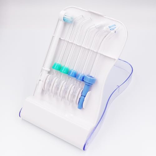 Replacement Tips Compatible with Waterpik Water Flosser, Water Flosser Replacement Heads Parts Compatible with Waterpik Oral Irrigator, Storage Case and 6 Count Replacement Tips