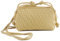 Dabdays Gewebte Crossbody-Tasche für Damen, klein, veganes Leder, Geldbörse mit geflochtenem Riemen, gelb, Small