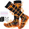 Aissom Beheizbare Socken, 4000mAh Wiederaufladbare Heizsocken mit 4 Temperaturen, Waschbare Fußwärmer Elektrisch für Skifahren/Radfahren/Angeln/Camping, Unisex Beheizte Socken 36-44