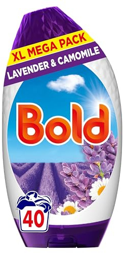 Bold Lavender and Camomile Liquid Laundry Detergent Gel 40 Washes, 1.32L, Outdoor Freshness that Lasts and Lasts