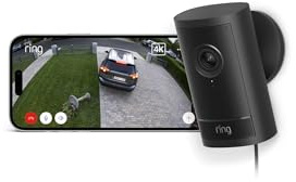Ring Videocamera esterna Pro Plug-In (Outdoor Camera Pro, ultimo modello) | Videocamera di sicurezza | Retinal 4K, zoom 10x | Prova gratuita di 30 giorni piano d'abbonamento Ring