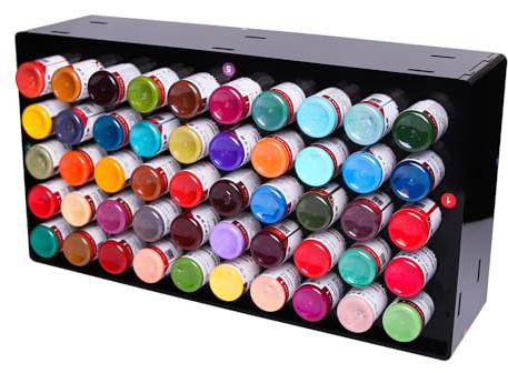 JZsmpmu Tattoo Ink Holder Rack for 50 Bottles, Wall Mount & Desktop Tattoo Ink Organizer for 1oz Bottles, Plastic Display Storage Shelf, Easy Assembly Tattoo Supply Rack for Tattoo Artists & Studios