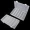 2 Pack Small Compartment Storage Boxes, 6 Grids Tackle Box, Snack Box with Compartments, Compartment Storage Box, Craft Organizer for Lure Bait Hooks Storage Screws Nail Pins(8.18×4.64×1.29inch)