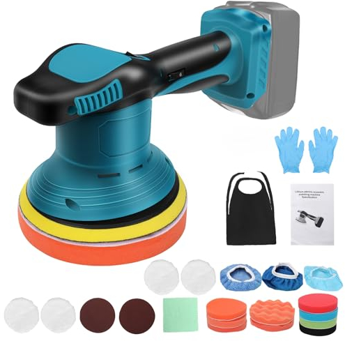 WingFly Polisseuse Sans Fil pour Makita 18 V Batterie, Kit de Polisseuse Voiture de 15,2 cm, 6 vitesses Variables, pour Polissage de Voiture, Ponçage (Sans Batterie)