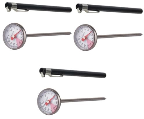 VICASKY Lot de 3 thermomètres portables pour bouteille de lait, pour le contrôle de la température des liquides, noir