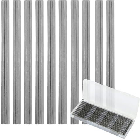 Greacesrio Lame Pialla Elettrica, 10 Pezzi, Acciaio al Manganese, Reversibili, Compatibili con Pialle 82mm, per Legno