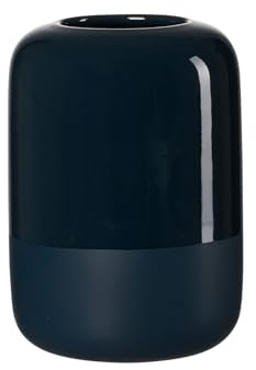 Ritzenhoff & Breker Dome Vase, 20 cm, Dekovase für Tisch, Sideboard & Fensterbank, Glänzend & Seidenmatt, Zylindrische Form, Keramik, Blau