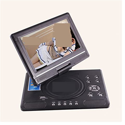 HEALBYBLE Elektronischer tragbarer 9,8-Zoll-DVD-EVD-Player-Fernseher 270 schwenkbarer Breitbild-VCD-CD-MP3/4-SD-USB-SPIEL-SCHWENKBARER mobiler Fernseher,Multiformat-Kompatibilität