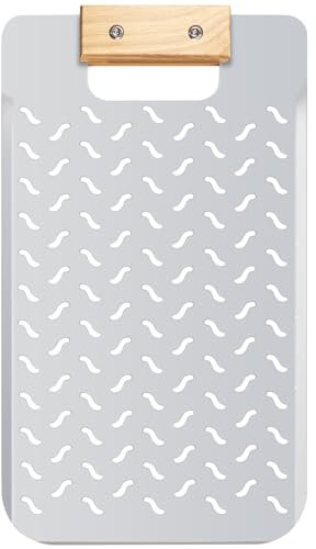 SHANGPEIXUAN Pizza Peel 11 x 20 Inch Anodized Aluminum Rectangular Perforated Pizza Board With Wood Handle Pizza Turner Lightweight Pizza Turning Peel Pizza Oven Accessories Pizza Tools