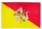 Grande Bandiera Sicilia da Esterno 225x150cm Bandiera Balcone Rinforzato e 2 Occhielli Metallici Bandiera XL (Sicilia 225x150cm)
