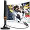 2025 Highest TV Aerial - Indoor TV Aerial for Smart TV with Signal Booster High Gain Freeview 420 miles+ TV Strong Signal Antenna- TVs 4K 1080P HDTV & VHF/UHF/DAB Radio and Portable All Compatible