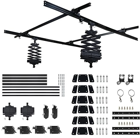 DATOUBOSS 4.0M x 5.0M Studio-Deckenschienen-System Pantograph Fotografie Studio-Schienen-Beleuchtungssystem Pantograph Studio-Arm 43-200CM Studio-Deckenschienen-System Fotografie (4.0Mx5.0M-D)