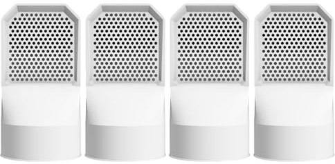 Grille d’aération vide sanitaire Ø100 mm (Lot de 4) - Ventilation PVC anti-humidité, anti-nuisibles, pour sous-sol, cave et extérieur (Blanc)