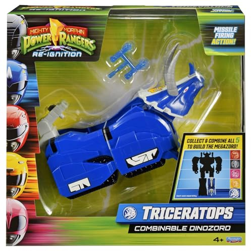 Power Rangers Re-Ignition 15,2 cm Figur kombinierbar Megazord – Triceratops | Power Rangers Re-Ignition 6 Inch Action Figure Combinable Megazord - Triceratops