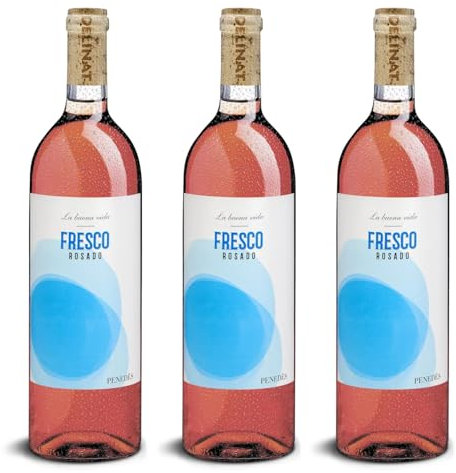 DELINAT – La Buena Vida rosado fresco 2023 – Spanischer Rosé trocken – Bio-Wein aus Penedès, vegan (3 x 0,75l)