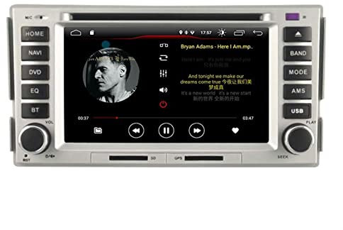 Pizgear DSP Carplay 2 Din Android 11.0 Lecteur DVD DE Voiture WiFi Radio Multimédia GPS Stéréo Adapté for Hyundai, Santa FE 2007-2011, for Elantra, 2000-2006 Interface multimédia pour Voiture