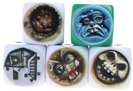Dadi divertenti Figura Viso Resina Dadi Halloween Gioco Da Tavolo Dadi Set Puntelli Strano Figura Dadi Set Per Gioco Da Tavolo
