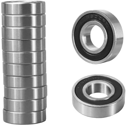 Flewdart 10 Stück 6900 2RS Kugellager 10x22x6mm, 6900-2RS 6900RS abgedichtet aus Kohlenstoffstahl für Maschinen und Werkzeuge (6900-2RS 10pcs)
