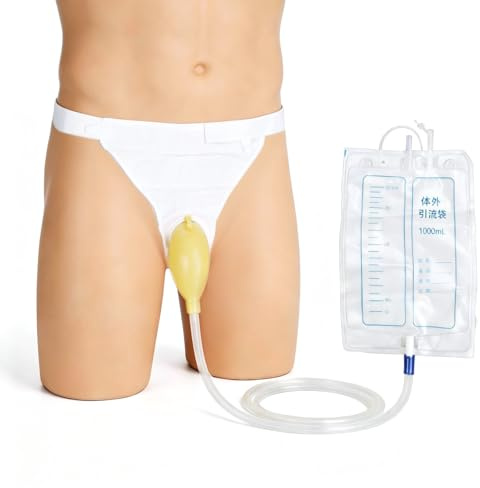 DOUQIFEI Colector de orina portátil con pantalones de fijación transpirables Cápsula de recogida de orina reutilizable de 1000 ml para uso diario y actividades al aire libre (para hombres)