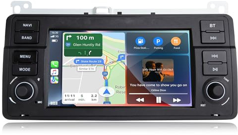 7'' Android Autoradio für BMW E46, Rover 75 & MG ZT, Wireless CarPlay & Android Auto, GPS Navigation, Bluetooth, 4G LTE, WLAN, FM Radio, SWC, 2+32G