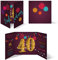 Individuelle Geburtstagseinladungen zum 40. Geburtstag personalisierte Einladungskarten ab 10 Stück selbst gestalten Quadrat 155x155mm Altarfalz - Girlande