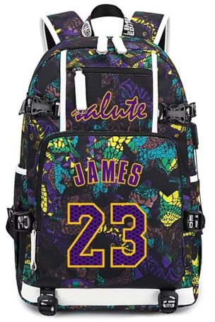 FANwenfeng Basketball Spieler LJ23 Multifunktions Rucksack Reise Laptop Fans Tasche für Männer und Frauen (B-Muster 2)