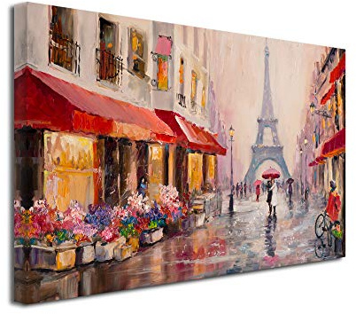 DECLINA – Tableau Design Rue de Paris – Cadre Ville Parisienne Style Chic – Impression Haute Définition Sur toile – Atelier Français