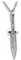 dsanbo Herren Anhänger Dolch Messer Schmuck Schwert Halskette Edelstahl Kette 55cm