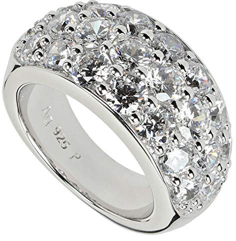 Pfeffinger Damen Pavé-Ring aus Silber 925 mit Zirkonia im Brillantschliff 50 (15.9)