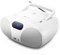 Muse MD-208 DBW - Radio DAB portatile con lettore CD, ingresso cuffie e antenna telescopica orientabile, bianco, M-208 DBW
