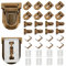 PandaHall 10 Sätze Eisen Geldbörse Push Locks Verschluss Schloss für Ledertasche Fall Verschluss für DIY Hangbag Geldbörse Koffer Verschlüsse Hardware, Antique Bronze