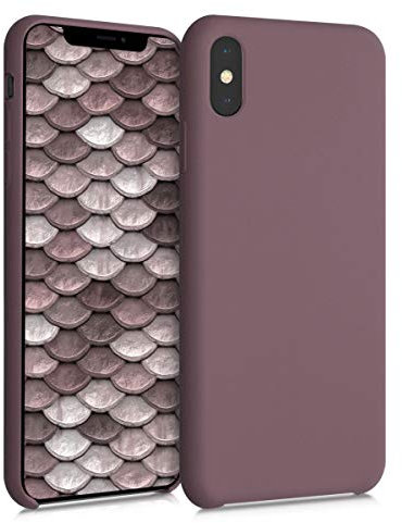 kwmobile Hülle kompatibel mit Apple iPhone XS Max Hülle - Silikon Handy Case - Handyhülle weiche Oberfläche - kabelloses Laden - Grape