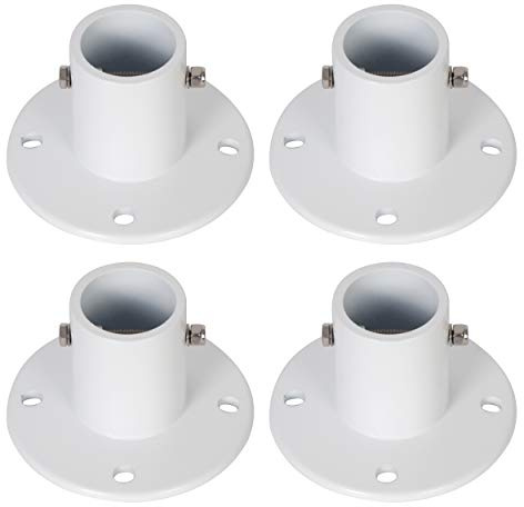 ECOTRIC Flansch mit Flanschschraube für Schwimmbecken, Leiter und Handlauf (4,8 cm), 4 Stück