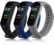 Oumida 3-Pack Kompatibel mit Xiaomi Mi Band 4/3 Armband, Silikon Sport Ersatzarmband für Xiaomi Mi Band 4 / Mi Band 3 (Schwarz/Grau/Marineblau)