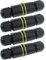 TXErfolg Waterproof Junction Box Outdoor Cable Connector, IP68 Connector External Sleeve Coupler 3-core Outdoor Connector for Max Ø4mm - 8 mm Cable Diameter (4 PCS)