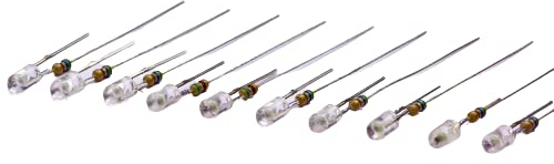 10 x 3 mm LED zum Einlöten für Knopf Cockpit Tacho Instrumenten Beleuchtung Umbau 12V blau