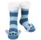 Disney Antirutschsocken Damen mit 3D-Ohren, One Size ABS Kuschelsocken Damen Antirutsch Haussocken Winter Frauen Geschenke (Blau Sttch)