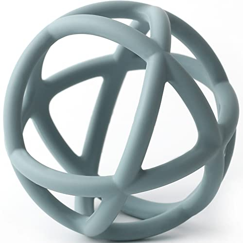Greifball für Babys, Lebensmittelqualität Silikon Beißring Ball Flexibler Ball Baby Spielzeug, 100% BPA-frei (Ether)