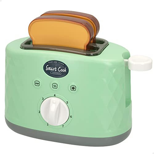 COLORBABY 49617 - Tostadora de juguete realista My Smart Home/Incluye 2 rebanadas de pan/Juegos de te, cafetera/Accesorios de cocina, electrodomésticos de juguete/Juguetes para niños y niñas