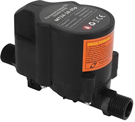 Fockety Wasserdruckerhöhungspumpe, Geräuscharme Automatische Hochdruck-Duscherhöhungspumpe, Kompatibel mit Tank- und Tanklosen Warmwasserbereitern, DC24V-Inline-Wasserpumpe mit Wasserleitung für(EU)