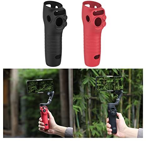 ZJRXM Coque en silicone pour DJI Osmo Mobile 6 Smartphone Cardan Stabilisateur 3 axes Silicone Souple pour DJI Osmo Mobile 6 Accessoires (Rouge)