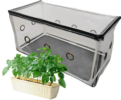 Jomewory Invernadero pequeño - Bolsas de Cultivo de Setas con diseño Inteligente observable con Ventana Transpirable,Contenedor de Cultivo de Plantas Resistente al Agua y Anti-UV para Flores
