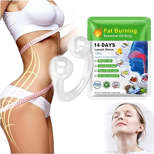 2023 LymphStar Body Detox & Fettverbrennung Leber und Lunge Reinigung ätherisches Öl, Nasenring zum Abnehmen & Entgiften, ätherisches Öl, Kräuter-Nasenring, hilft Ihnen, gesünder zu werden (1 Packung)