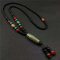 Heilschmuck Natürliche tibetische Dzi Achate Anhänger Halskette Neun Augen Guanyin Ruyi Drachen Agat Stein Halskette for Damen Herren (Color : 2)