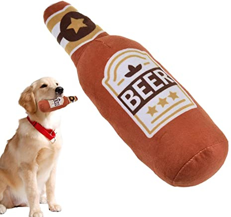 Hundespielzeug Quietschendes Plüsch Hundespielzeug Bierflasche Spielzeug, Kauspielzeug Für Hunde, Quietschendes Hundespielzeug Zähne Reinigung Hund Kauspielzeug Für Welpen, Kleine, Mittlere Große Hund