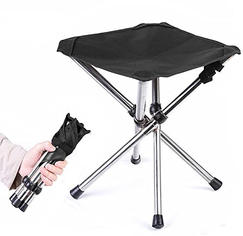 Pyuyan Sedile Piccolo Pieghevole, Pieghevole Camping Sgabello, Mini Sgabello Pieghevole da Campeggio, Mini Sedia Pieghevole e Portatile, per la Pesca, Il Campeggio, i Viaggi, Escursioni(B)
