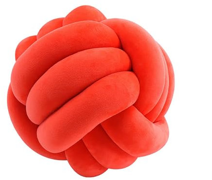 Knotenkissen, Geknotetes Kissen, Knot Kopfkissen, Zierkissen Knoten, Plüsch Kissen Weiche, Knoten Ball Kissen,A24,27cm